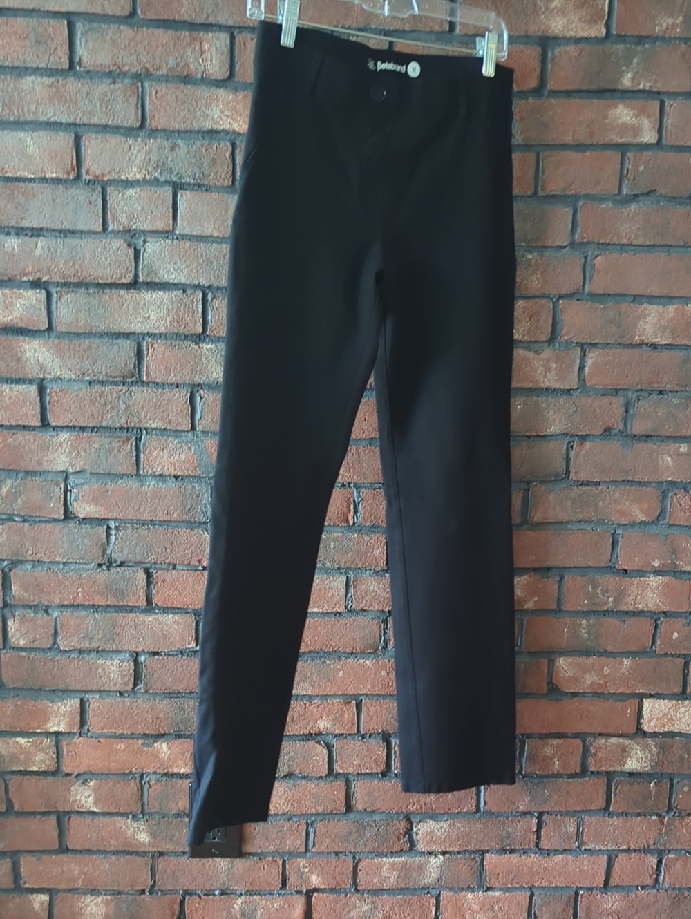 Betabrand Black Pants with Button Detail